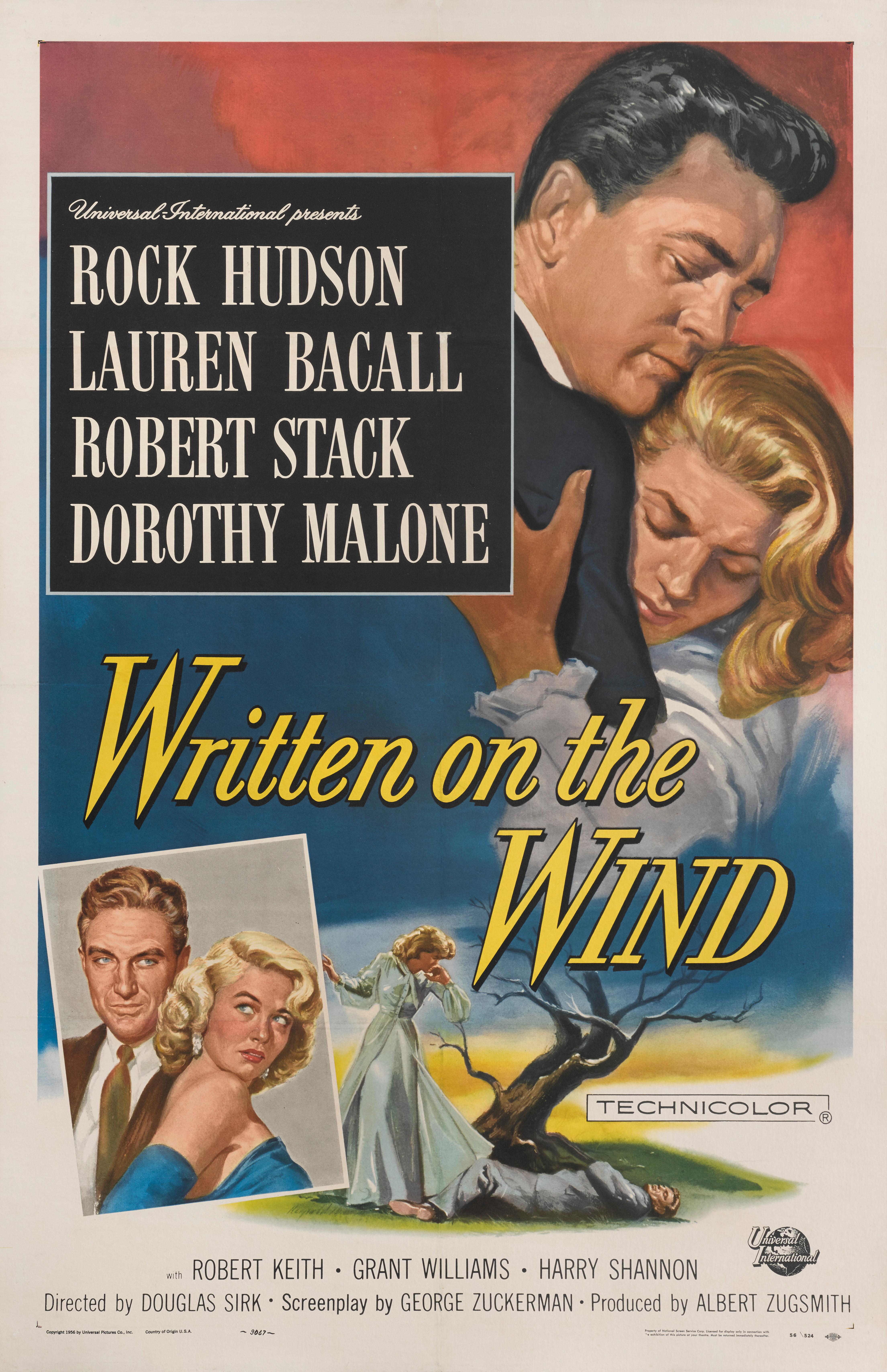 Original Us-Filmplakat für das Drama von 1956 unter der Regie von Douglas Sirk mit Rock Hudson, Lauren Bacall und Robert Stack in den Hauptrollen.
Das Kunstwerk stammt von dem amerikanischen Artis und Illustrator Reynold Brown (1917-1991).
Dieses