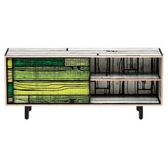 WRONGWOODS Cabinet in Green Finish by Richard Woods & Sebastian Wrong