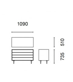 WRONGWOODS Chest of drawer in Palm Springs by Richard Woods & Sebastian Wrong