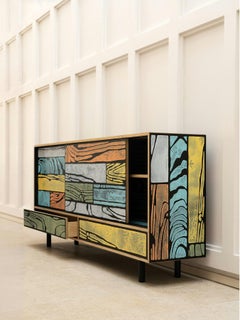 WRONGWOODS Credenza in Palm Springs Finish by Richard Woods & Sebastian Wrong
