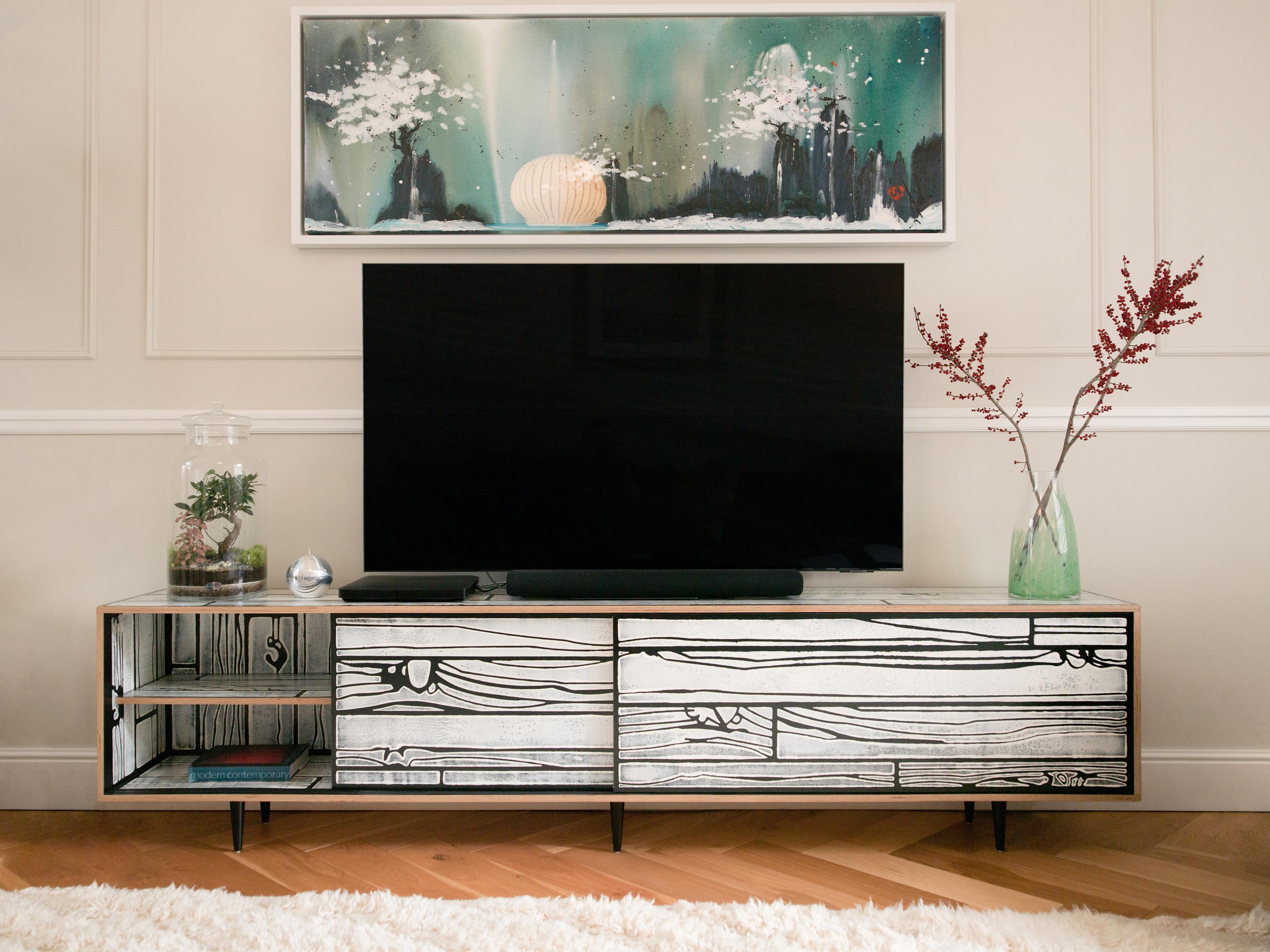 Slovenian Wrongwoods L585 Night Table White With Black Established & Sons Sebastian Wrong For Sale