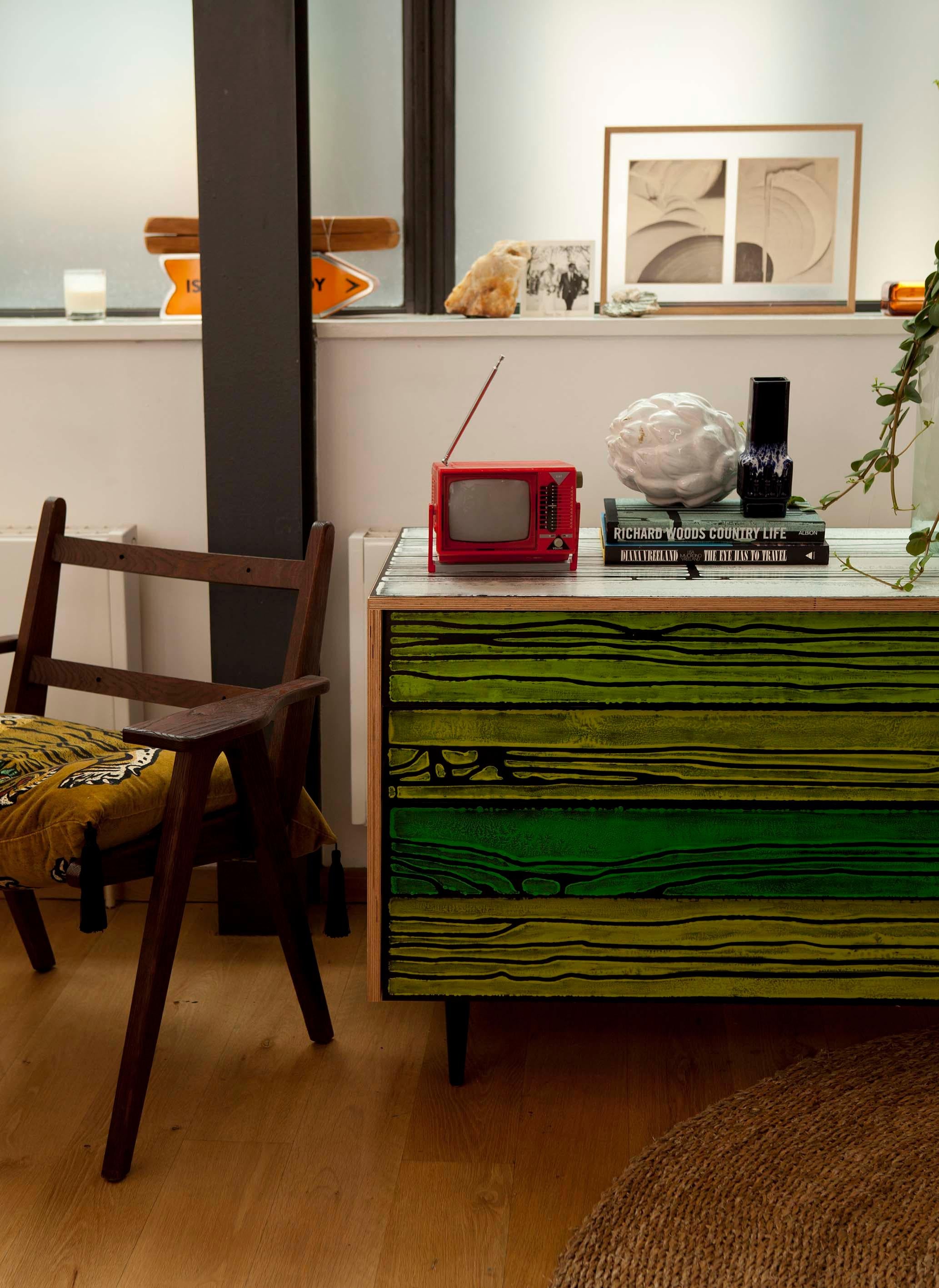 Wrongwoods L585 Night Table White With Black Established & Sons Sebastian Wrong In New Condition For Sale In Beverly Hills, CA