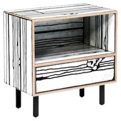 Wrongwoods L585 Night Table White With Black Established & Sons Sebastian Wrong