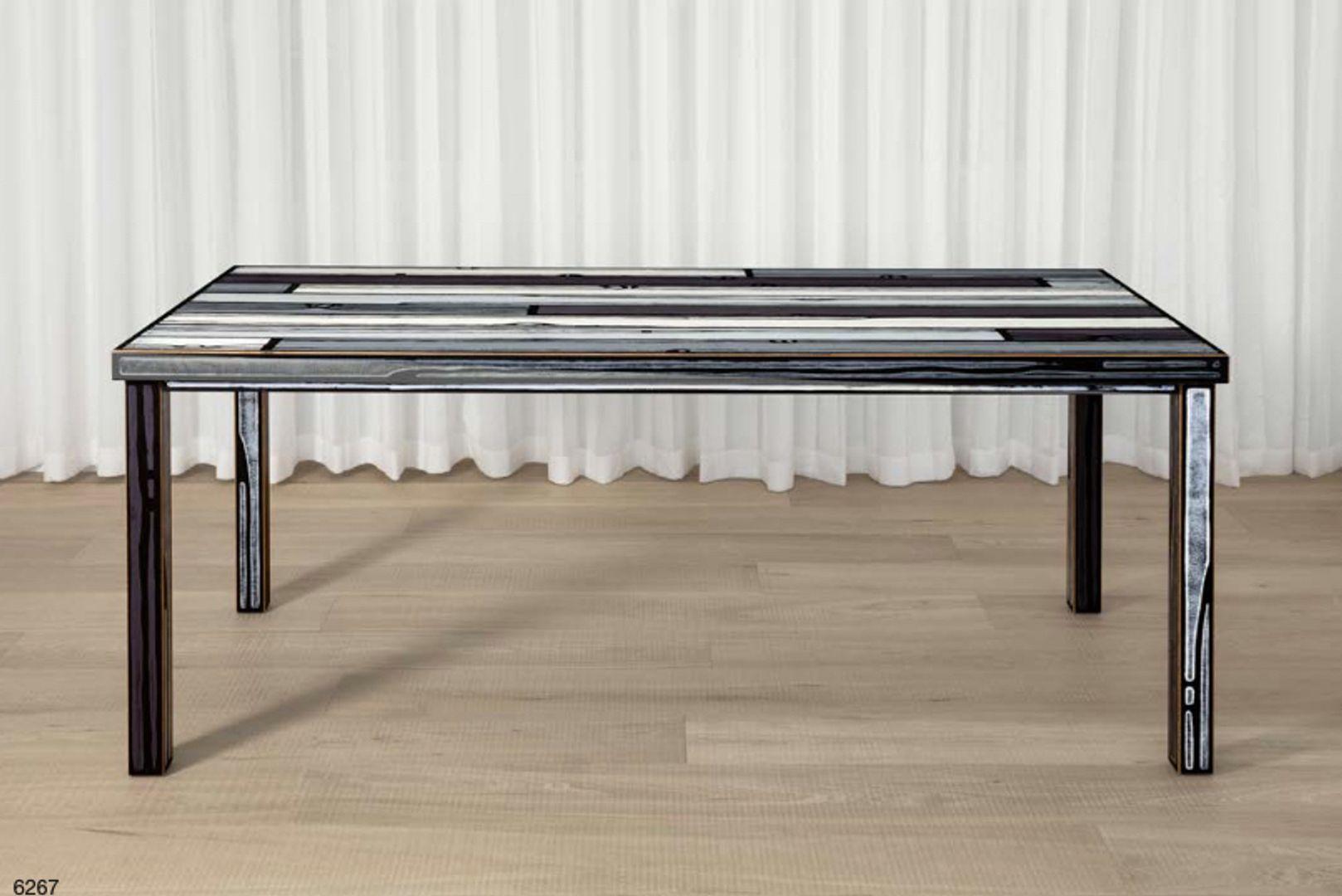 British Wrongwoods Light & Dark Gray Dining Table by by Established & Sons For Sale