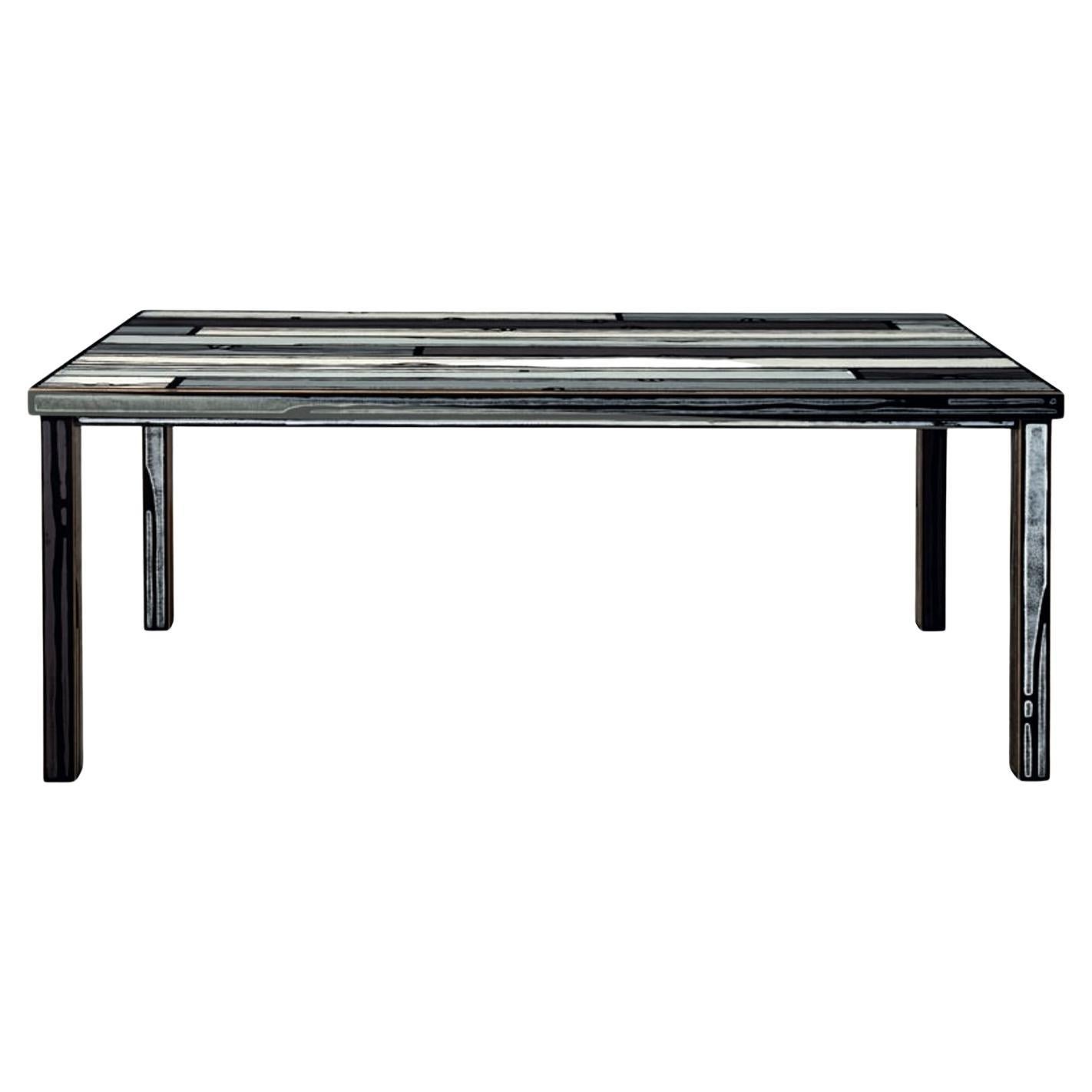 Wrongwoods Light & Dark Gray Dining Table by by Established & Sons