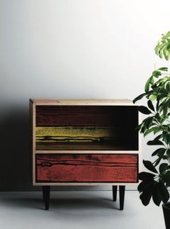Wrongwoods Yellow with Red Night Table by Established & Sons