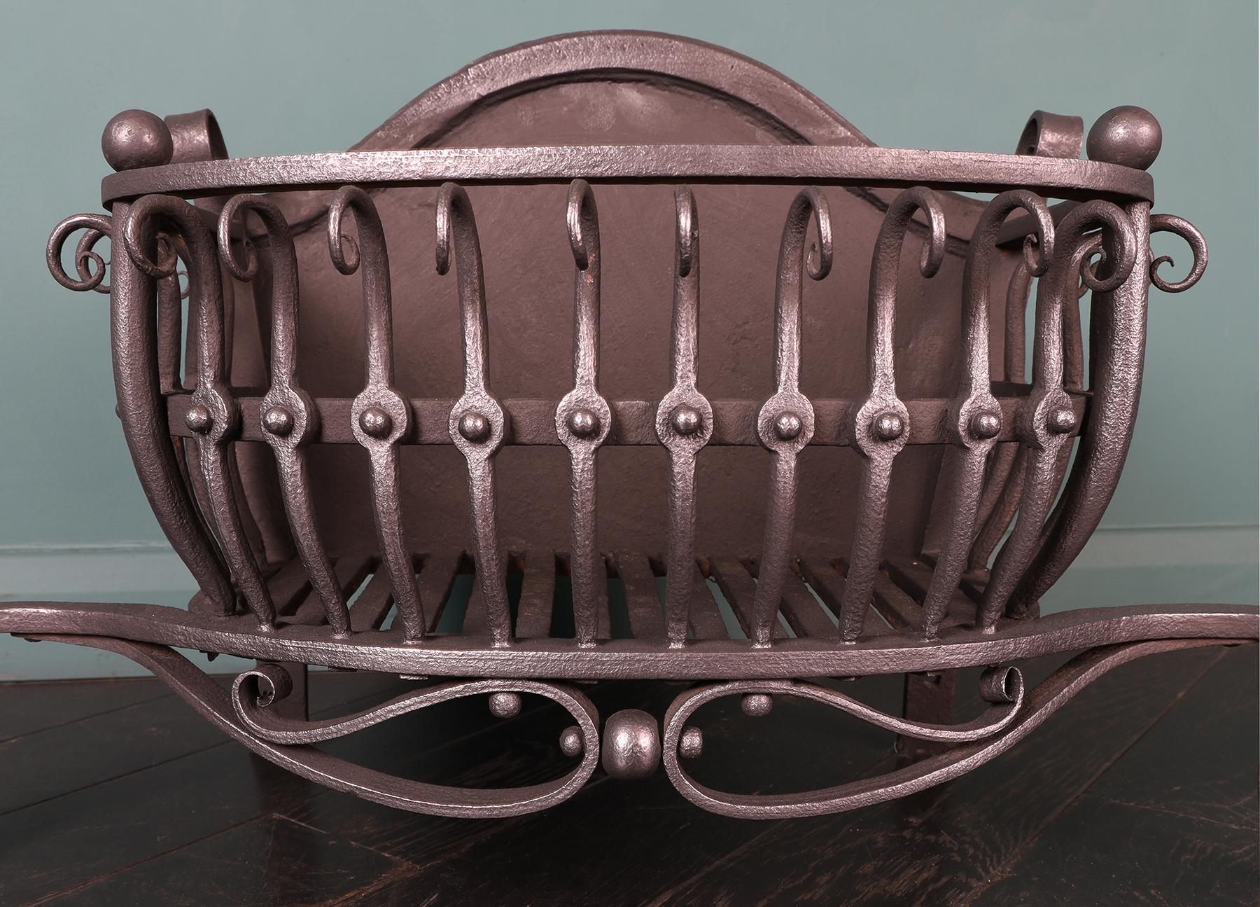 Other Wrought Bow-Fronted Fireplace Fire Basket For Sale