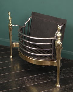 Wrought & Brass Fire Grate in the Queen Anne Manner