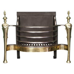 Wrought & Brass Fire Grate in the Queen Anne Manner