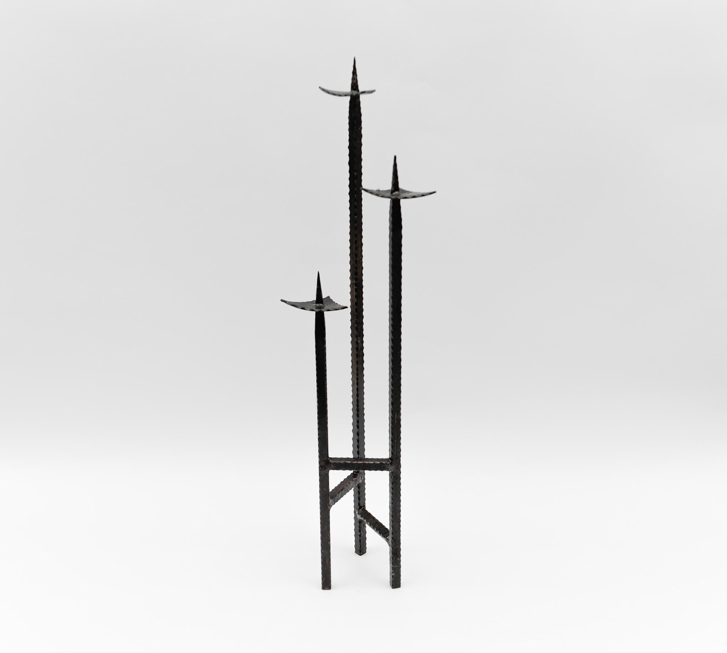 Wrought Handmade Brutalist Candleholder, 1960s Austria

Super decorative, very puristic. 


 