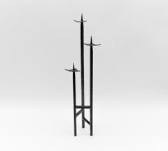 Wrought Handmade Brutalist Candleholder, 1960s Austria