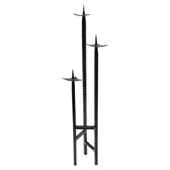 Wrought Handmade Brutalist Candleholder, 1960s Austria