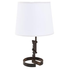 Wrought Iron Adjustable Table Lamp, France 1060's