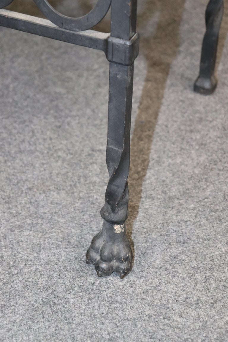 Wrought Iron and Brass Italian Throne Chair For Sale at 1stDibs