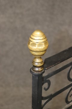 Wrought Iron and Brass Italian Throne Chair