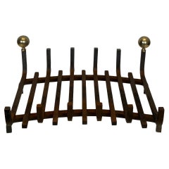 Leñero de hierro forjado y latón, hacia 1970