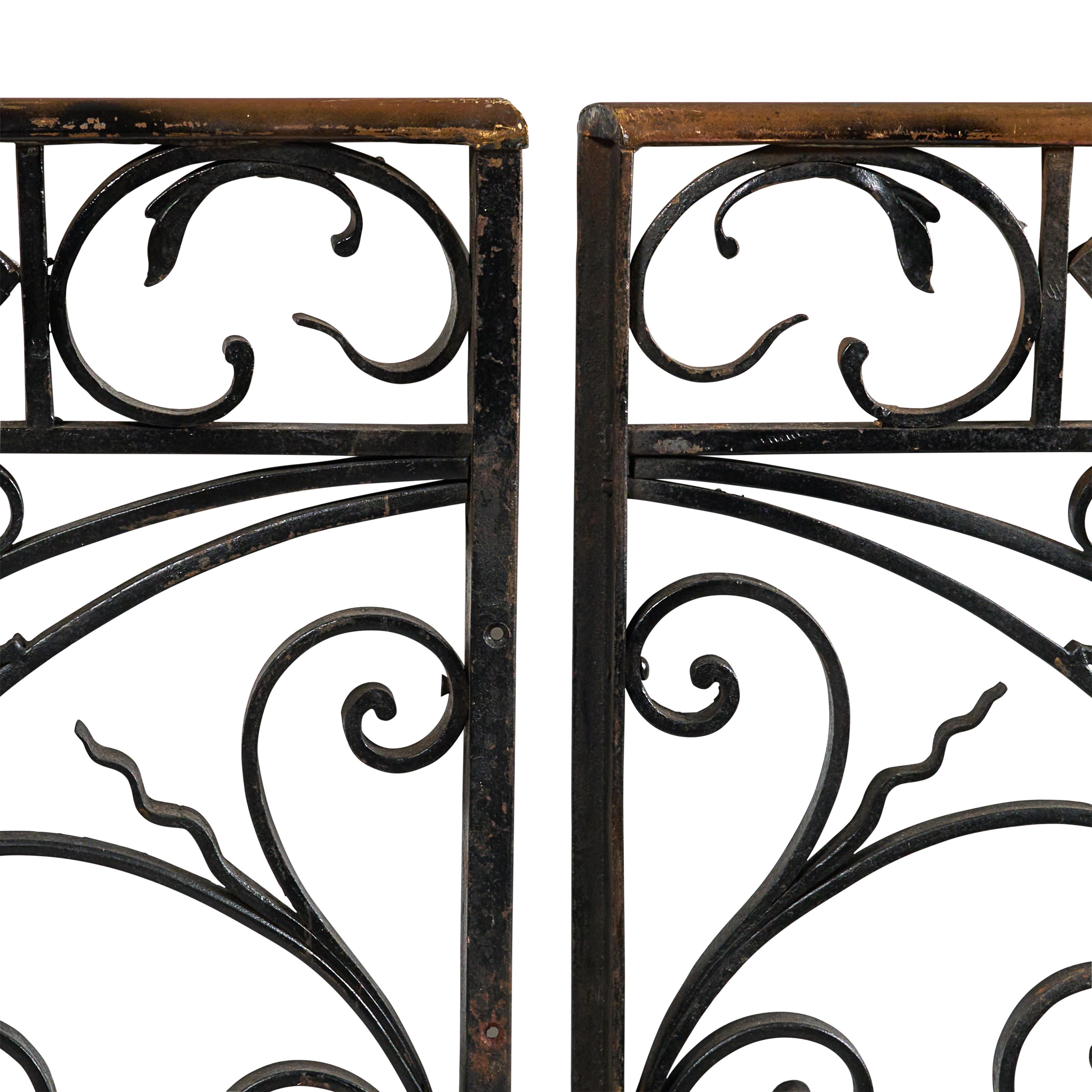 Wrought Iron and Bronze Decorative Grills/Gates In Good Condition In Chicago, IL