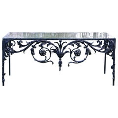 Black Iron Decorative Console Table