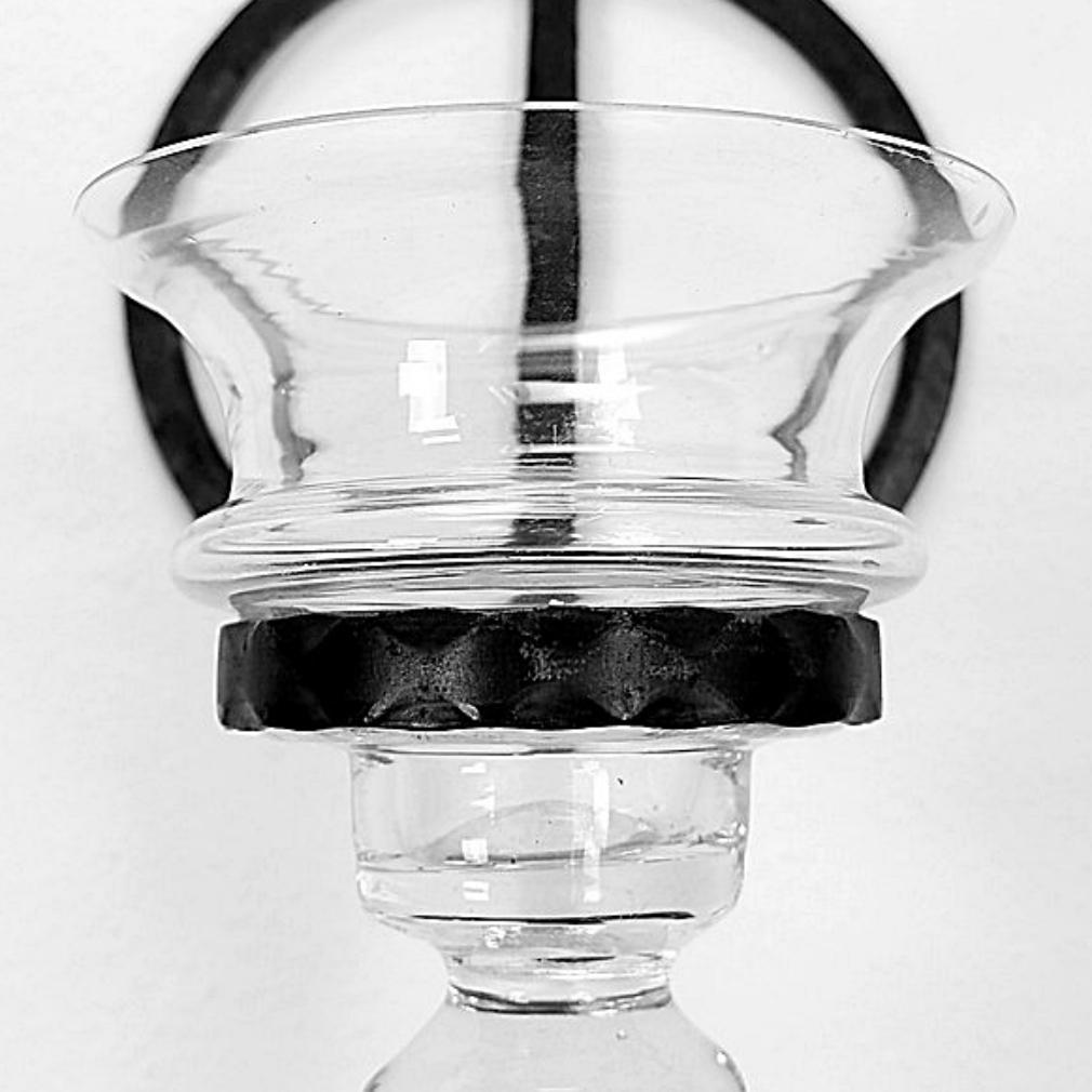 Farol de hierro forjado y cristal para velas de Bertil Vallien para Boda - Años 60 Sueco en venta