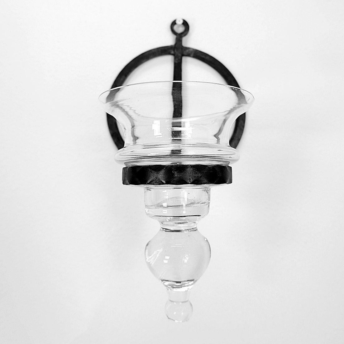 Farol de hierro forjado y cristal para velas de Bertil Vallien para Boda - Años 60 Vidrio en venta