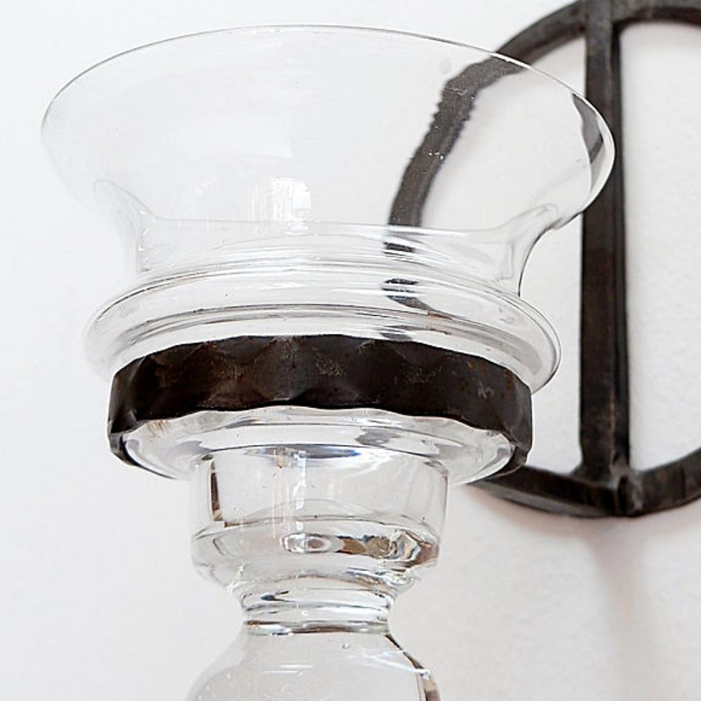 Farol de hierro forjado y cristal para velas de Bertil Vallien para Boda - Años 60 en venta 2