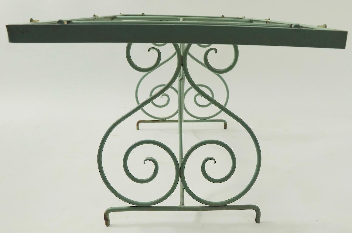 20th Century Wrought Iron and Glass Coffee Table by Woodard