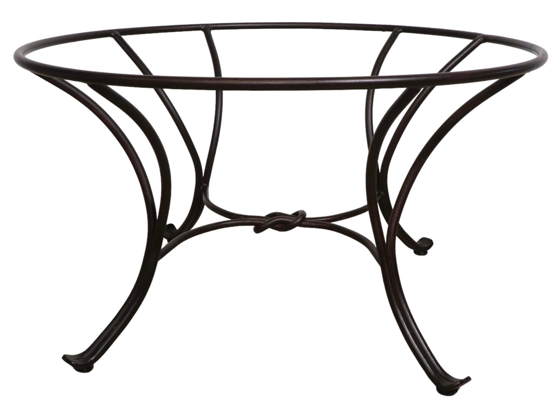American Wrought Iron and Glass Coffee Table