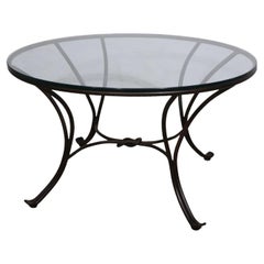 Wrought Iron and Glass Coffee Table