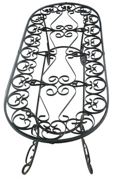 Wrought Iron and Glass Garden Patio Coffee table possibly by Woodard Furniture