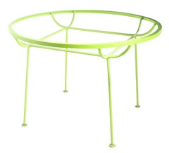 Wrought Iron and Glass Garden Patio Poolside Dining Table att. to Nelson Arbuck