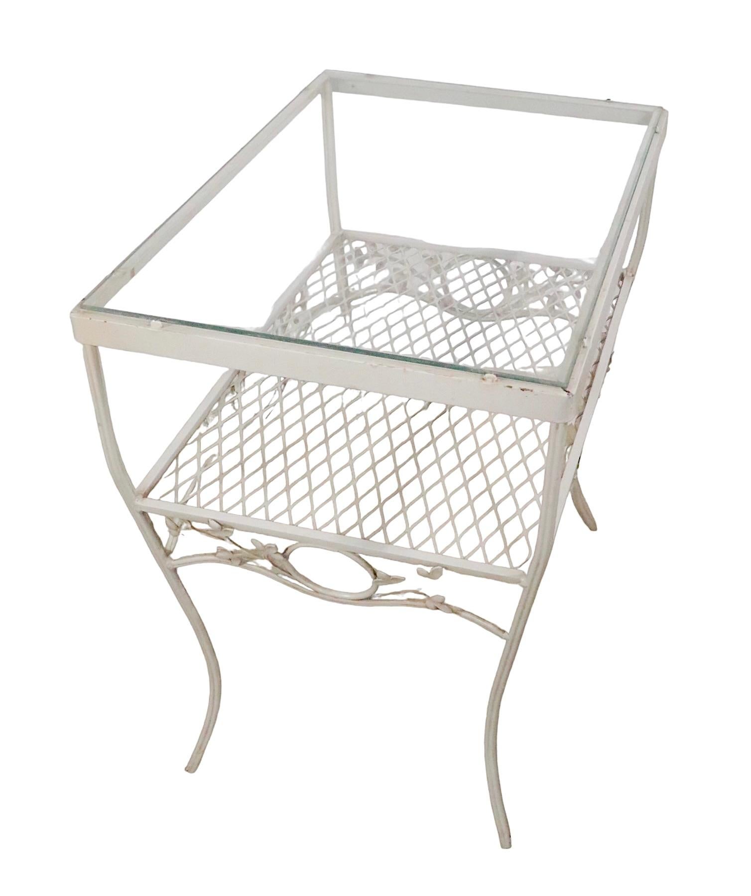 outdoor glass top side table