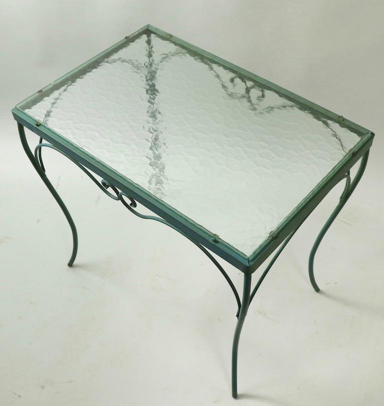 Wrought Iron and Glass Table by Woodard 5