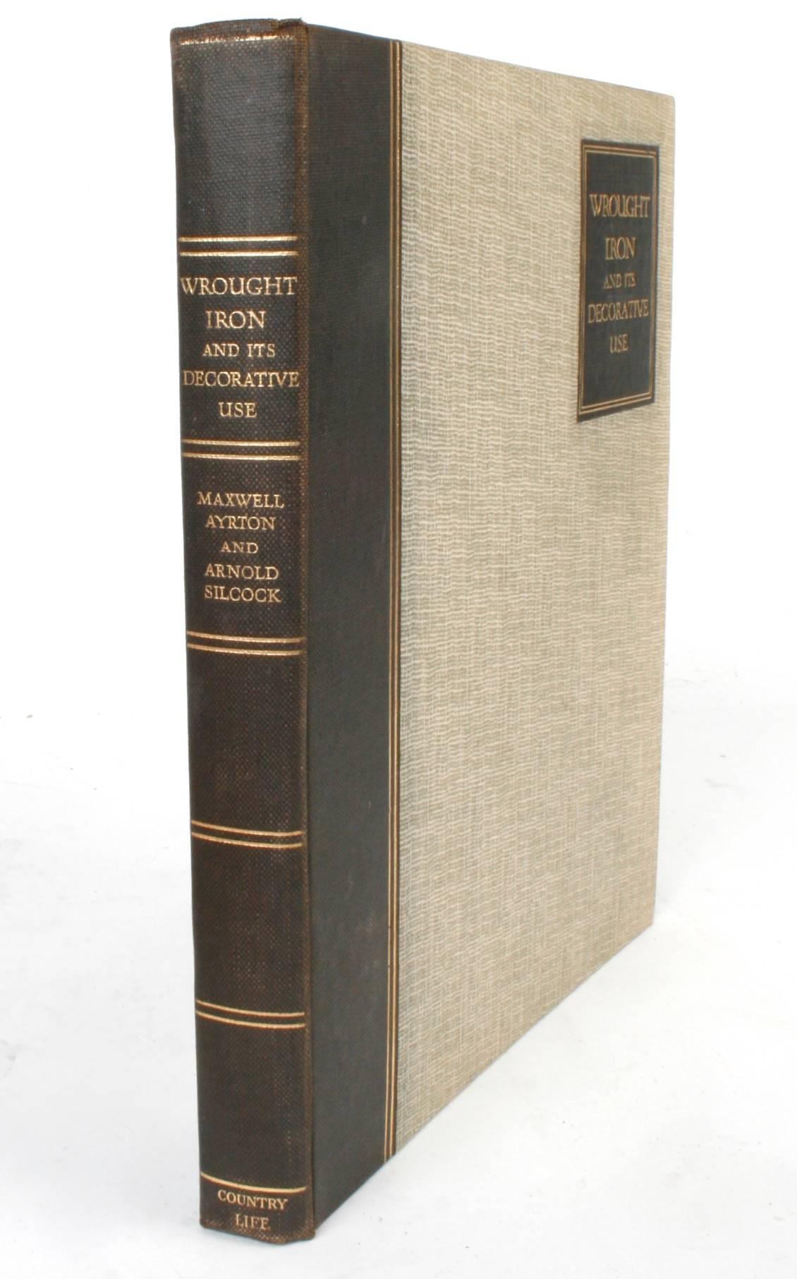 Wrought iron and its decorative use by Maxwell Ayrton and Arnold Silcock. New York: Charles Scriber's Sons, 1929. Hardcover with no dust jacket. 196 pp. An informative reference book on the ancient craft of wrought iron throughout England. It was