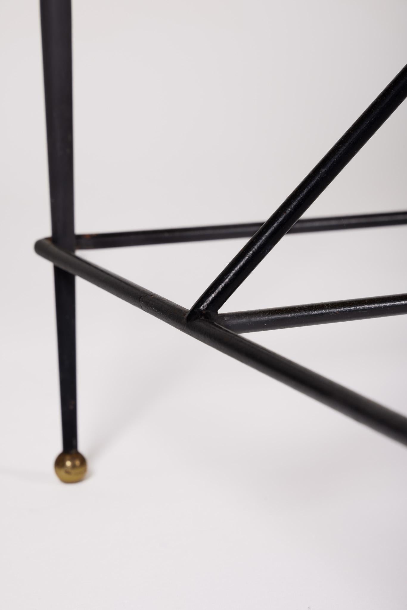 Bureau en fer forgé et cuir de Jacques Adnet 9