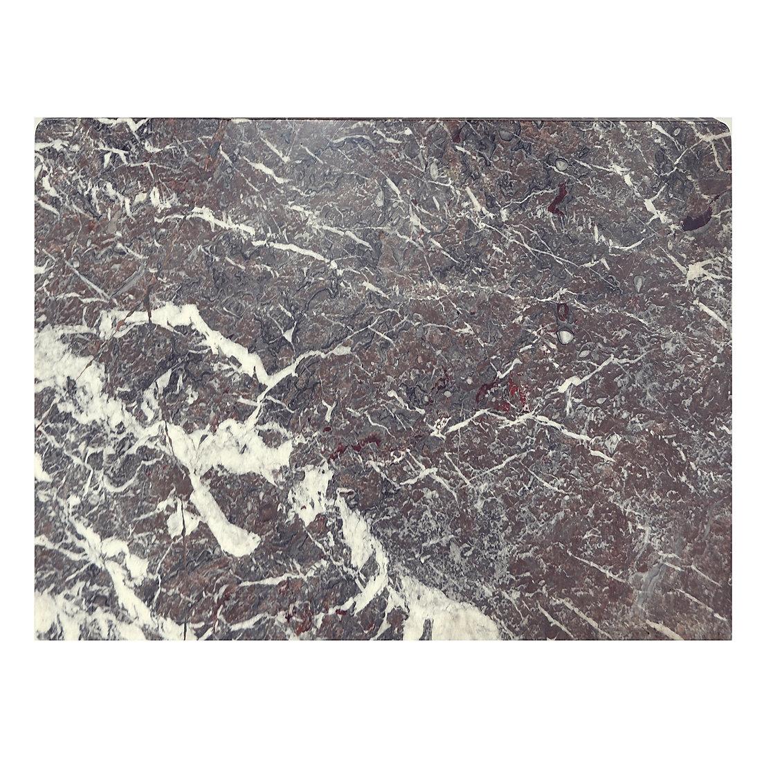 Mesa de centro de hierro forjado y mármol al estilo de Gilbert Poillerat en venta 7