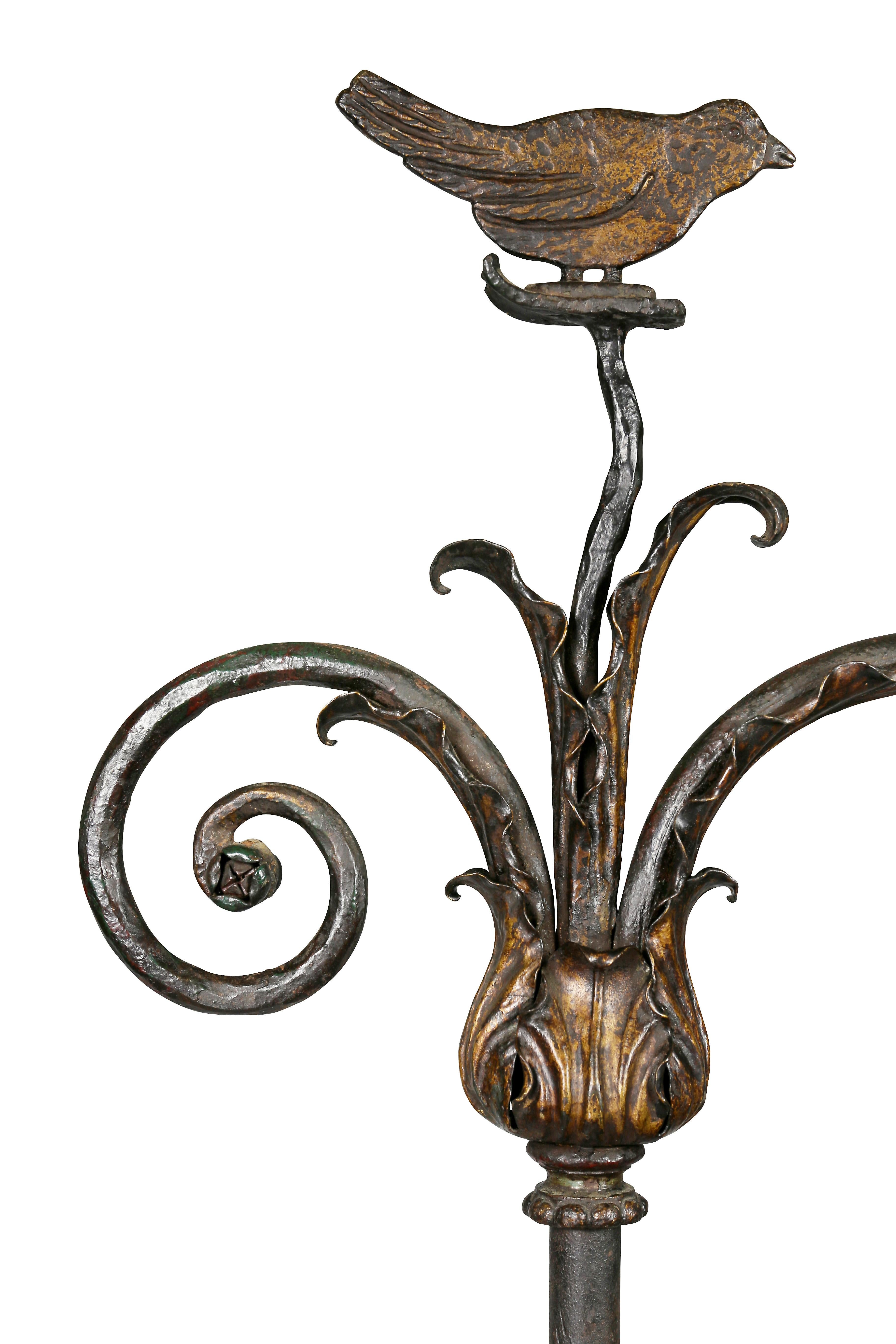 leif iron and marble floor lamp