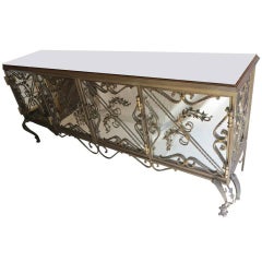 1950
Wrought Iron and Mirrors Sideboard