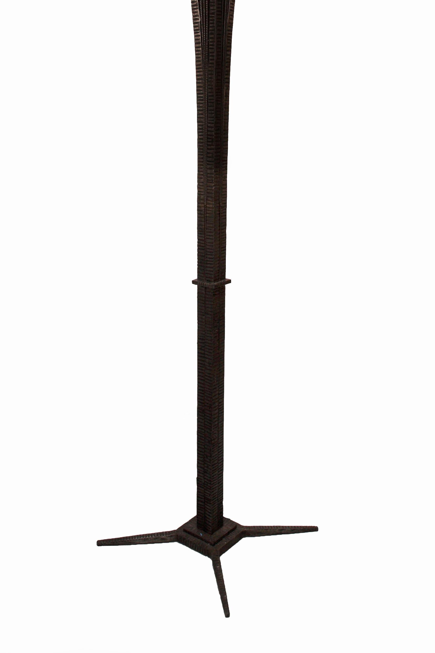 Wrought Iron and Rock Crystal Floor Lamp In Excellent Condition For Sale In New York, NY