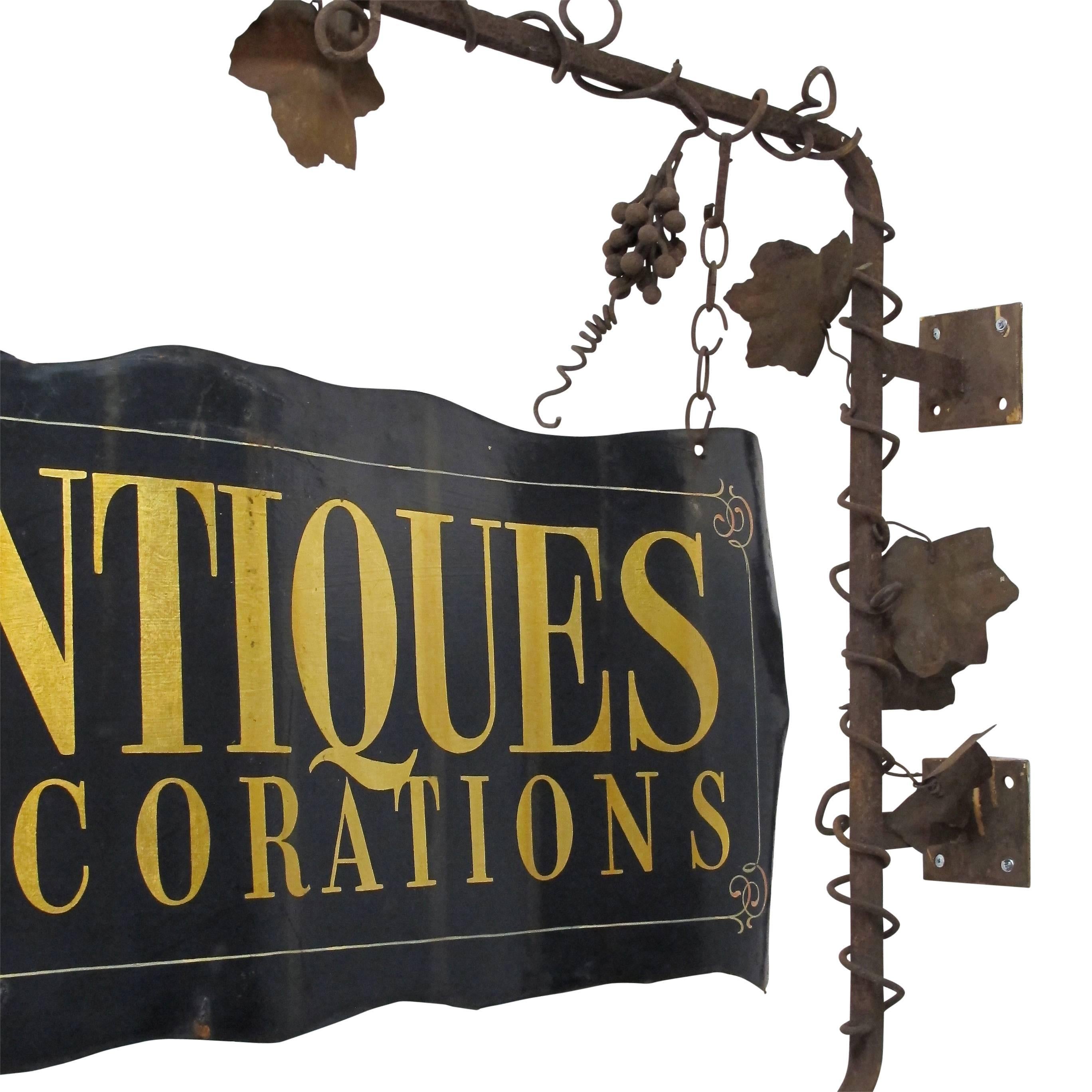 vintage antiques sign
