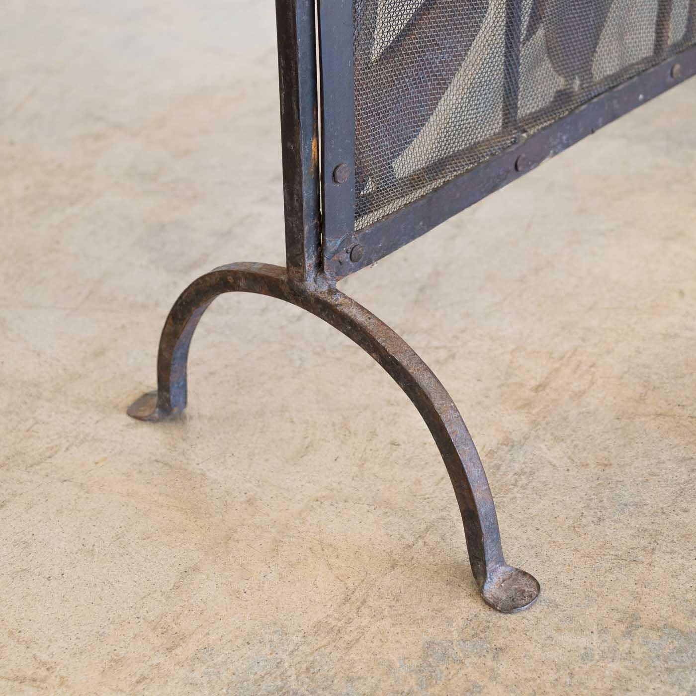 Wrought Iron Animal Fire Screen by Atelier Marolles, France 8