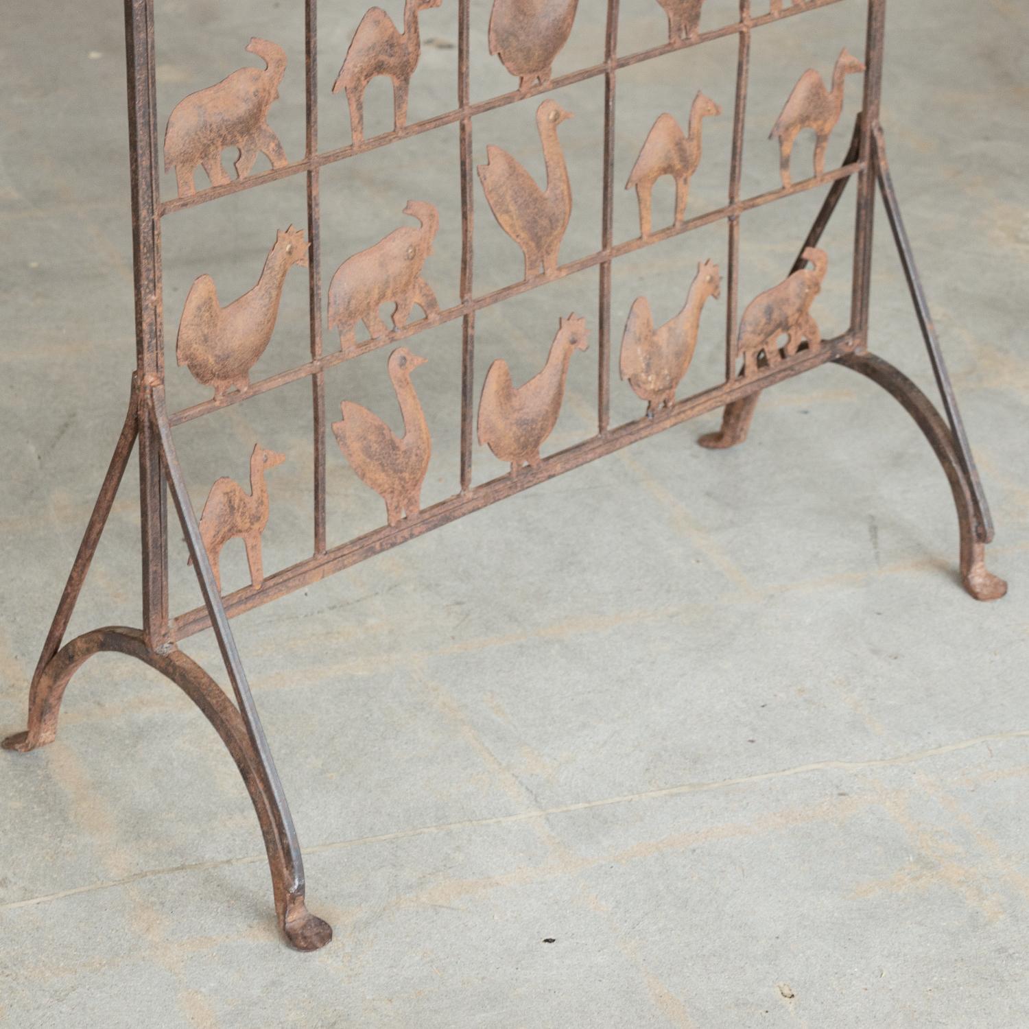 Wrought Iron Animal Wall Screen by Atelier Marolles, France 3