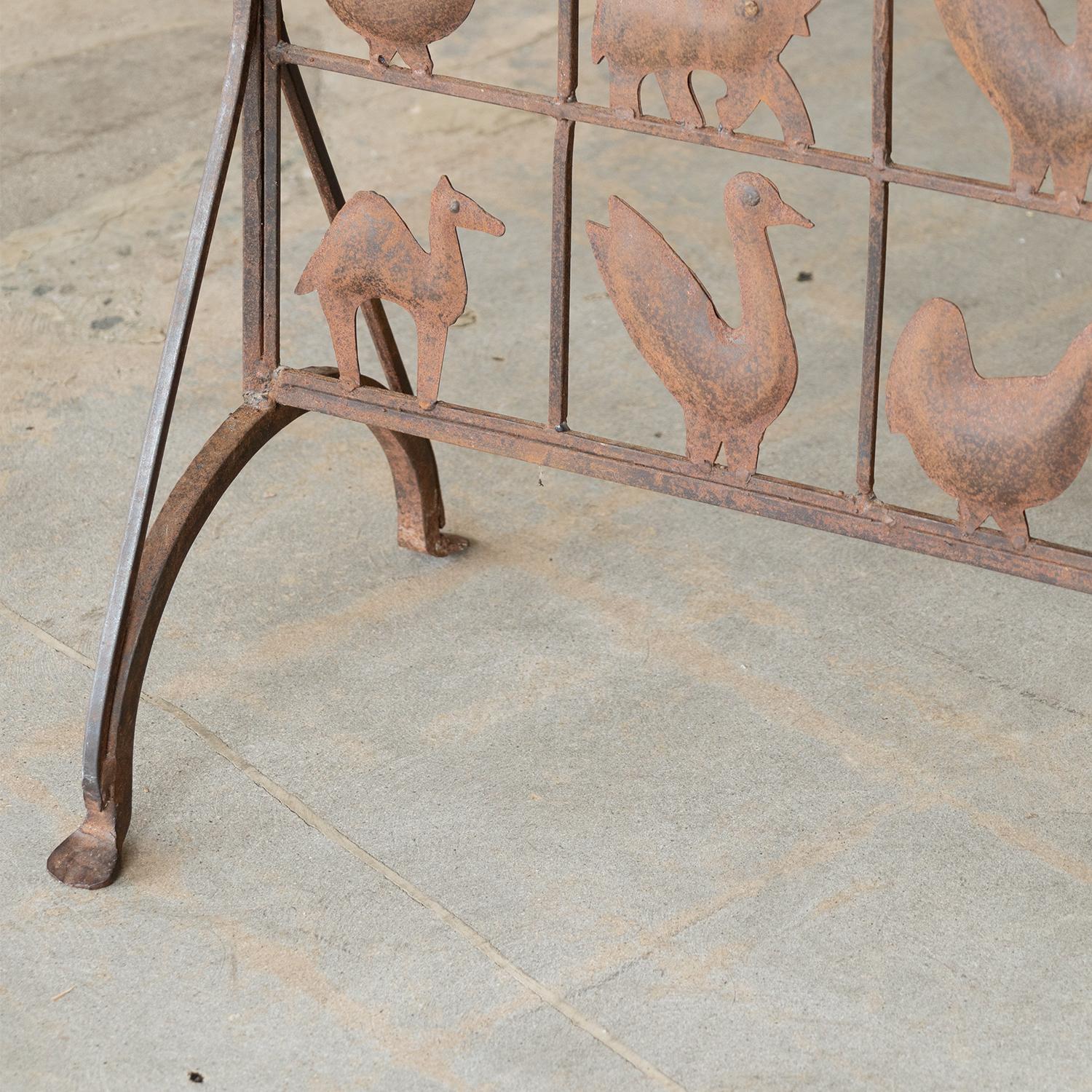Wrought Iron Animal Wall Screen by Atelier Marolles, France 4