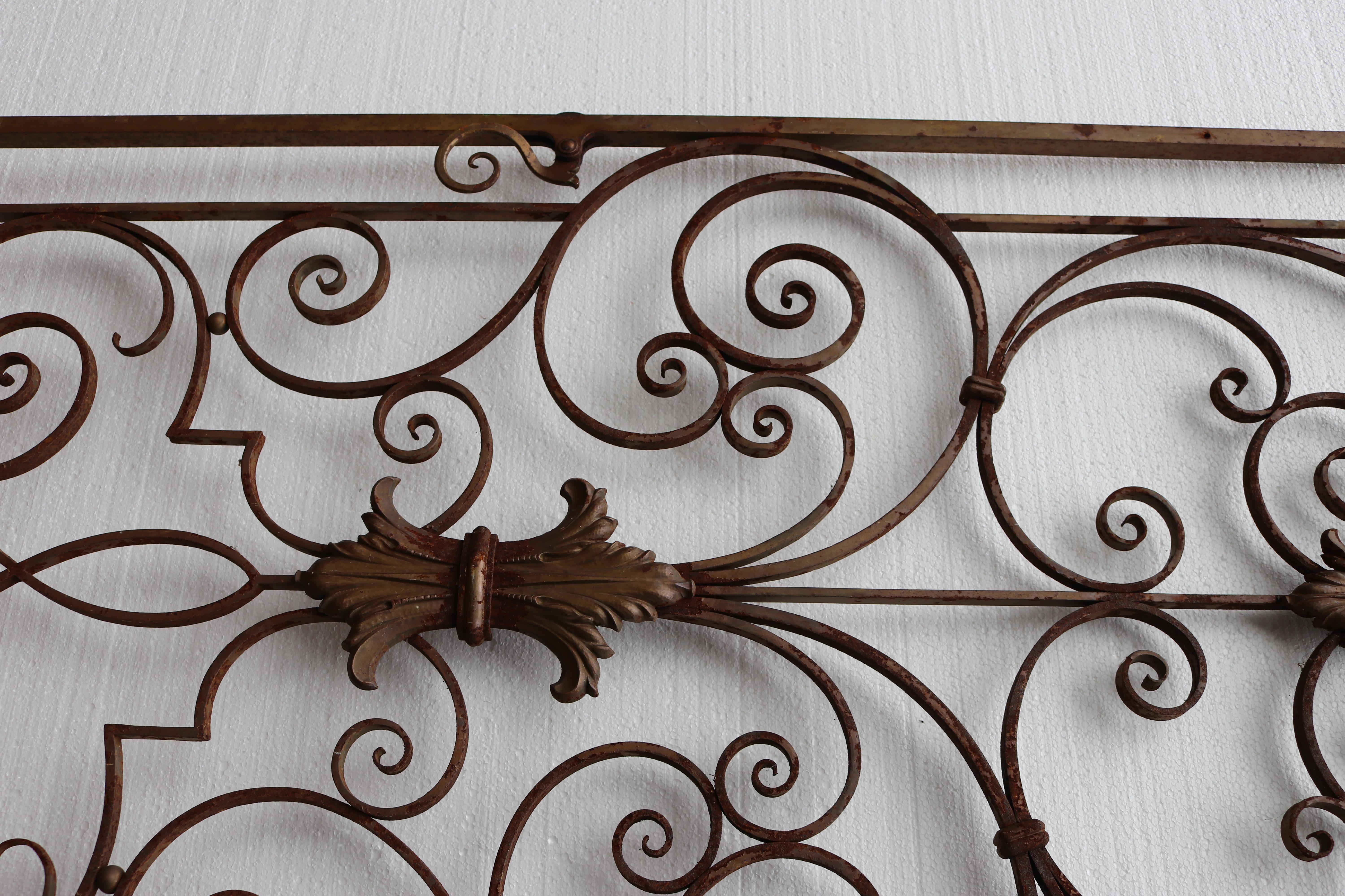 20th Century Wrought Iron Antique Gate For Sale