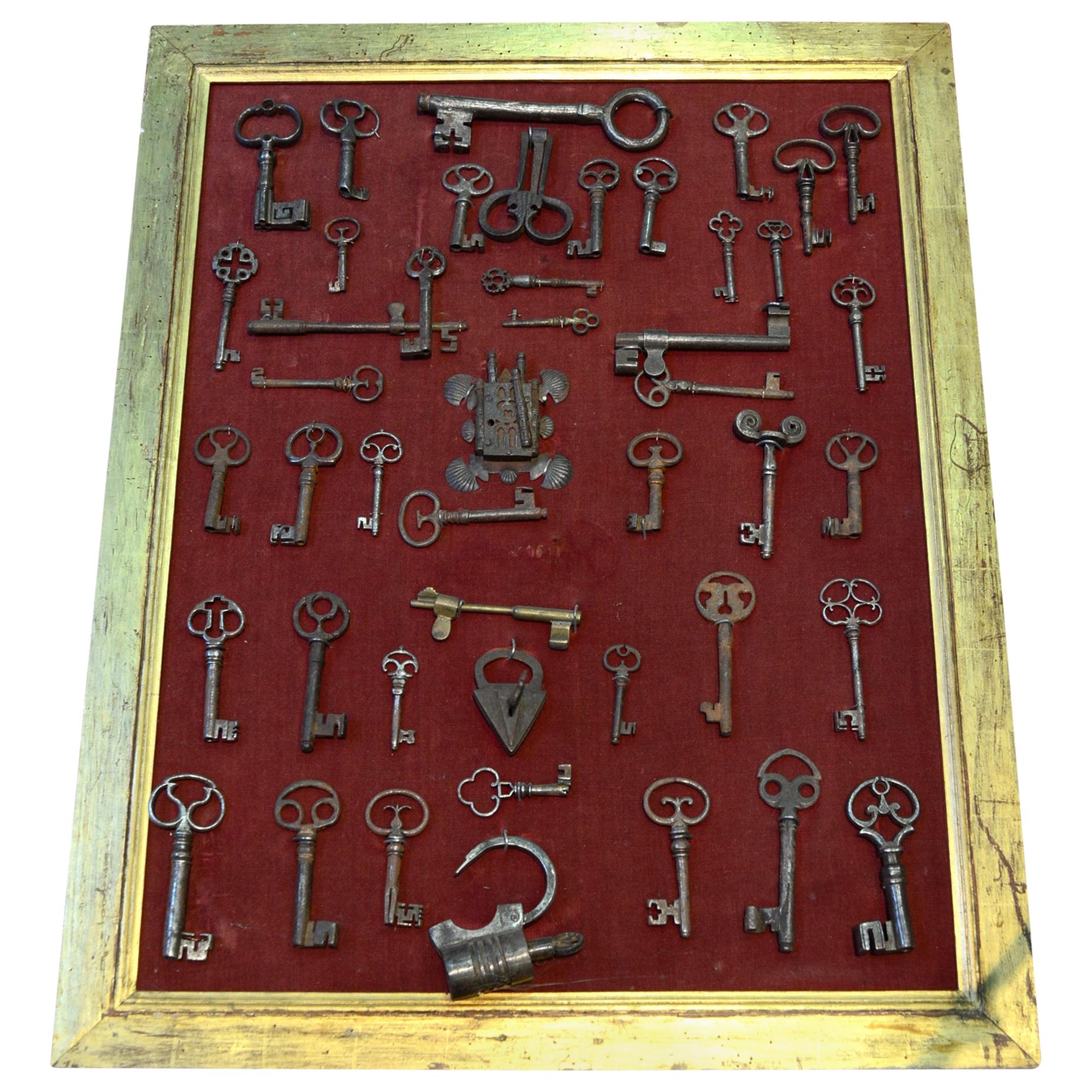 Wrought Iron Antique Keys, Locks and Ironwork, 15th-19th Century