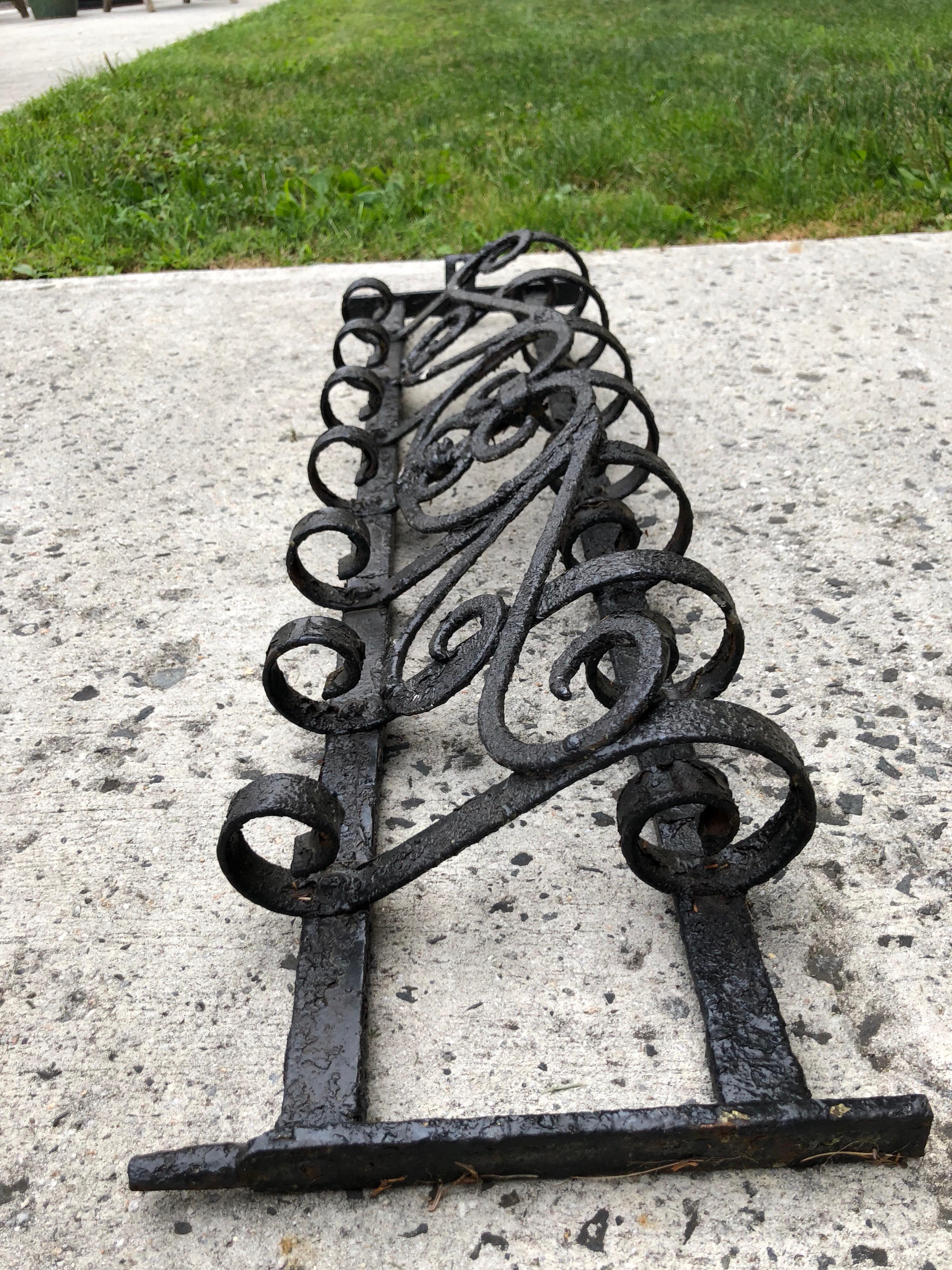 Wrought Iron Antique Wall Mount Coat Rack 2