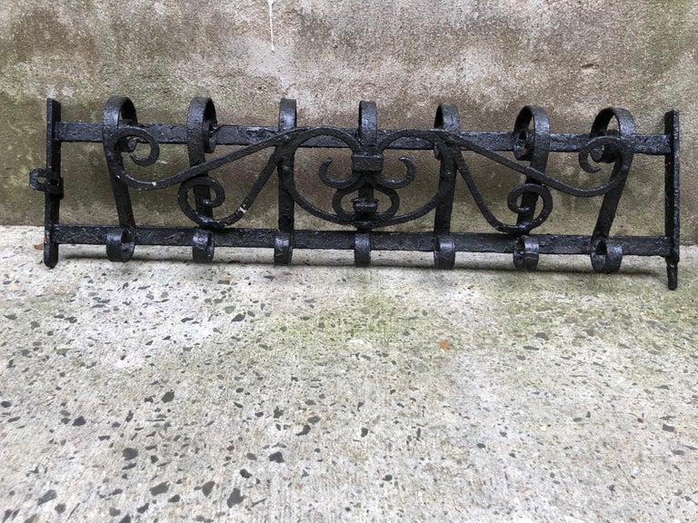 Wrought Iron Antique Wall Mount Coat Rack at 1stDibs wrought iron