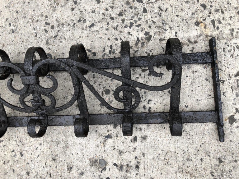 Wrought Iron Antique Wall Mount Coat Rack at 1stDibs wrought iron