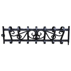 Wrought Iron Antique Wall Mount Coat Rack at 1stDibs | wrought iron ...