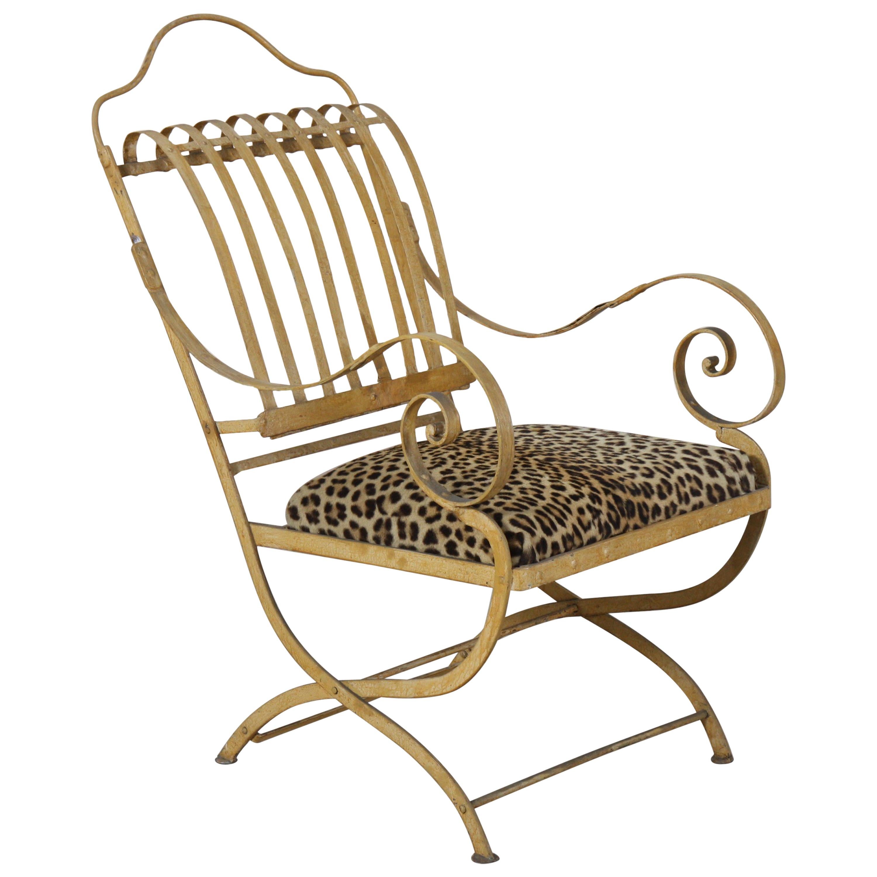 Wrought Iron Armchair For Sale