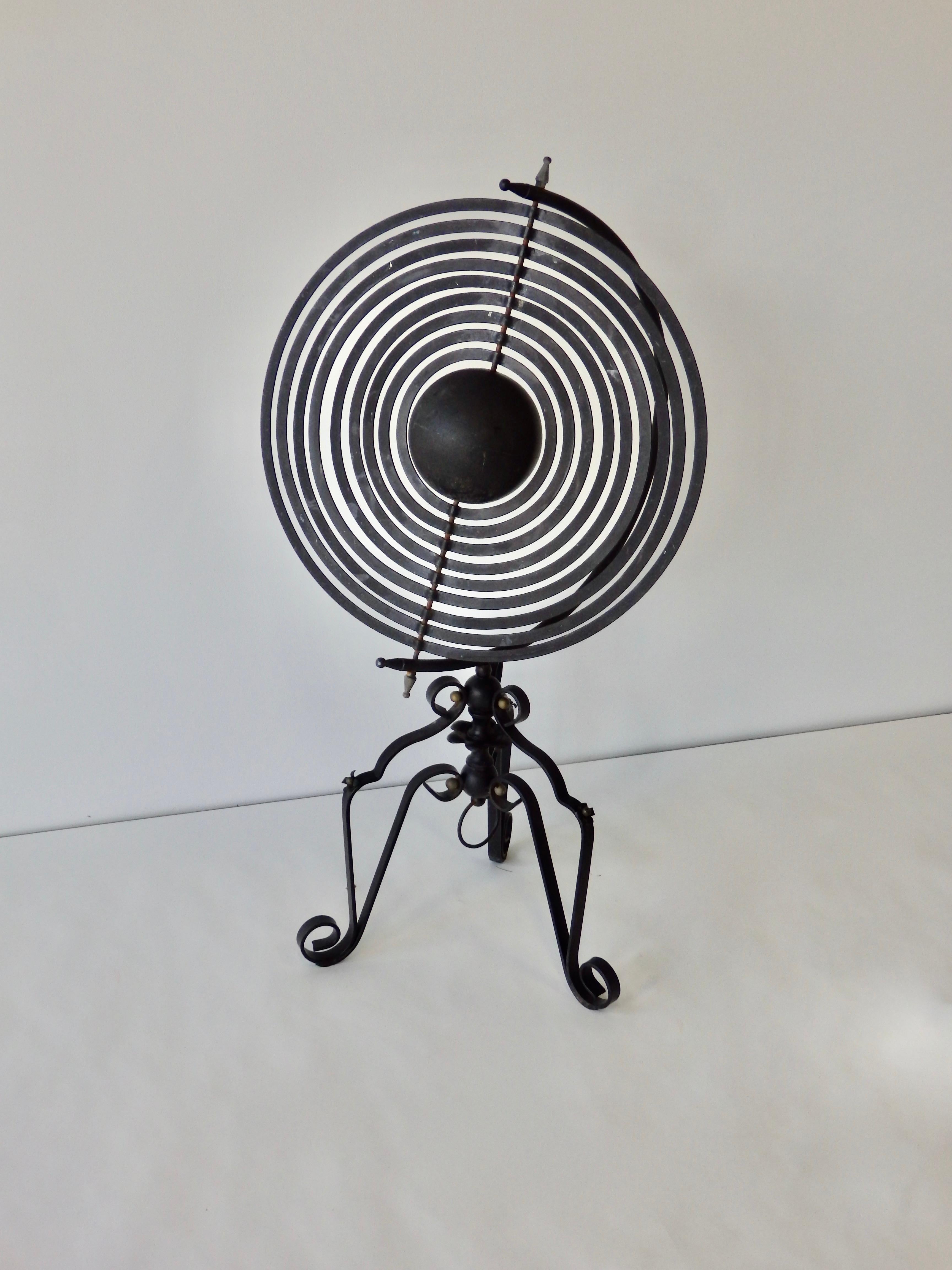 Wrought Iron Armillary Sphere Garden Sculpture For Sale at 1stDibs